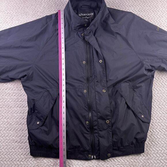 DryJoys FootJoy Men’s Golf Jacket Rain Wind Lined Button Front Large - Picture 9 of 16